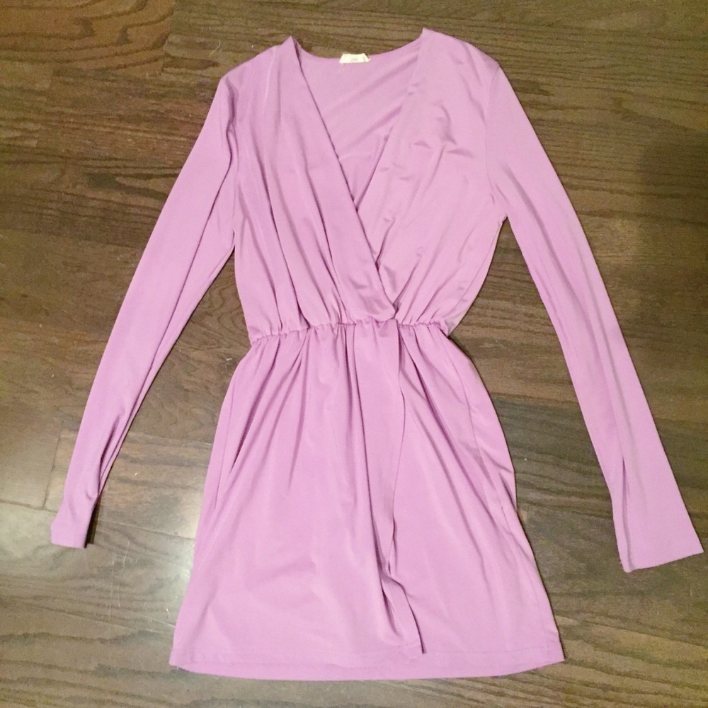 Purple Wrap Stretchy Dress | Size Small